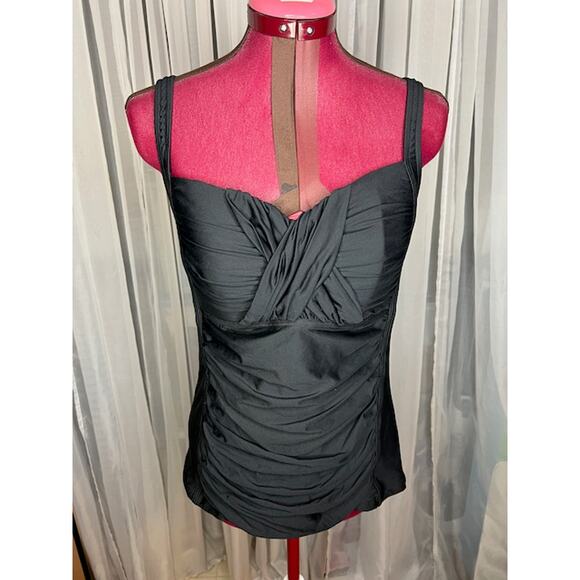 Athena tankini top black ruched - Picture 1 of 9